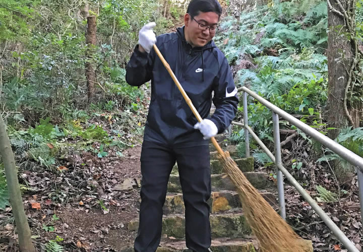 国指定の名勝「波止浜公園」清掃活動