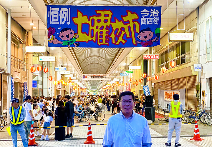 今治商店街「土曜夜市」にて賑わいを体感